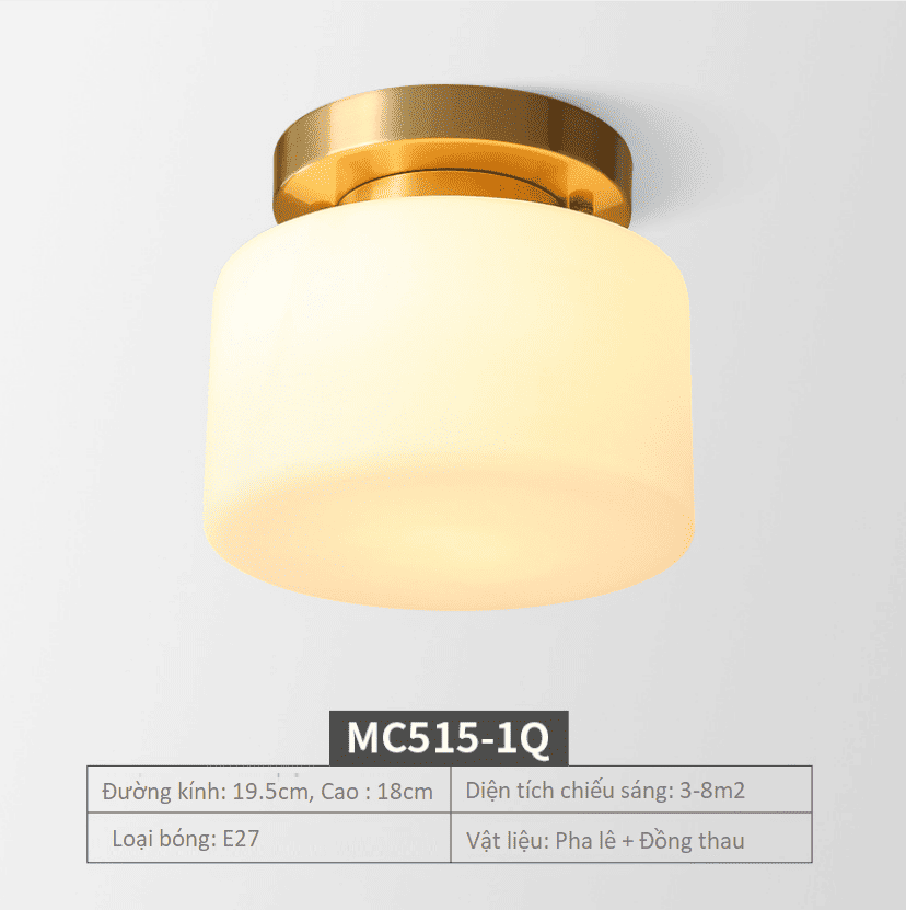 Đèn ốp trần cổ điển bằng đồng cao cấp MC515-1Q 10
