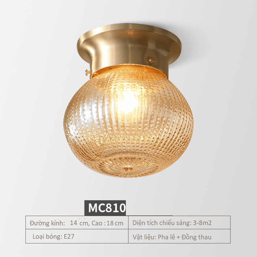 Đèn ốp trần cổ điển bằng đồng cao cấp MC515-1Q 17