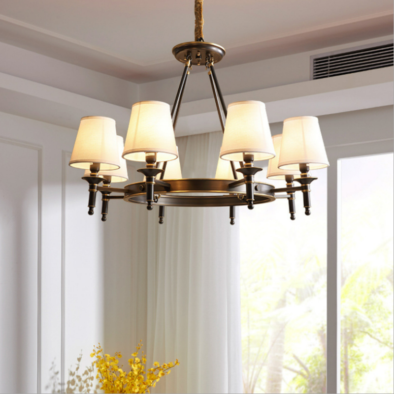 Đèn chùm thả trần phòng khách bằng đồng MC598 2