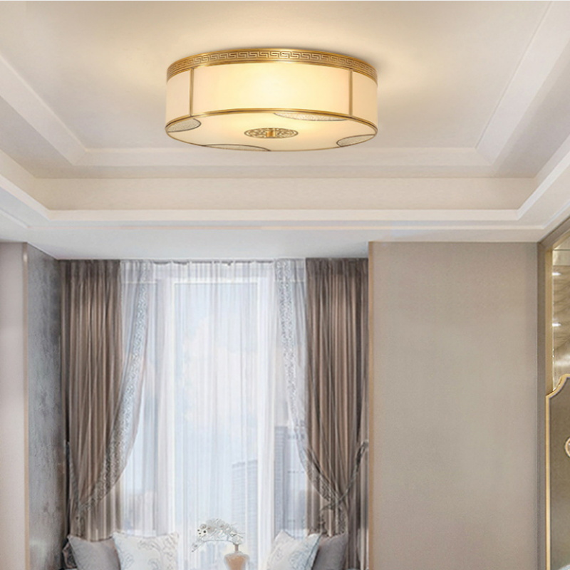 Đèn ốp trần phòng khách bằng đồng MC716-3Q 2
