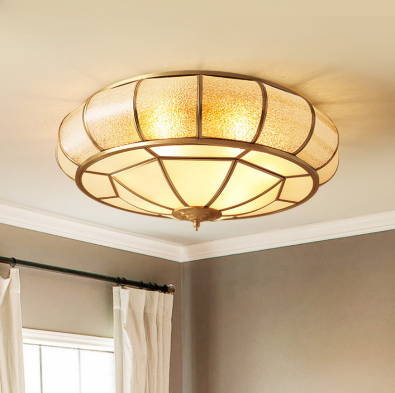 Đèn ốp trần phòng khách bằng đồng pha lê MC271 3