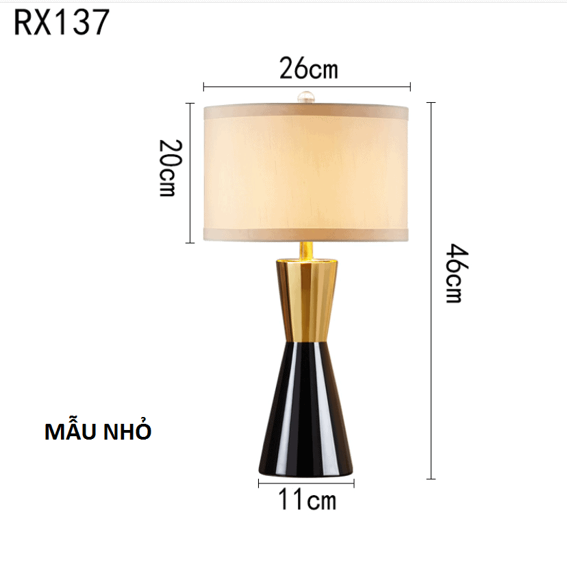 Đèn bàn gốm sứ sang trong phong cách Châu Âu RX137 13