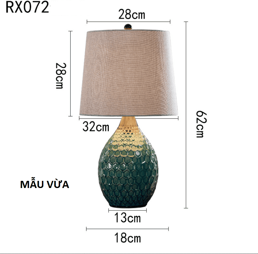 Đèn bàn bằng gốm sứ phong cách Mỹ RX072 13