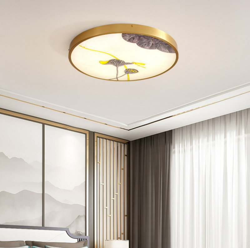 Đèn ốp trần trang trí cổ điển bằng đồng MC5081-SQ 5