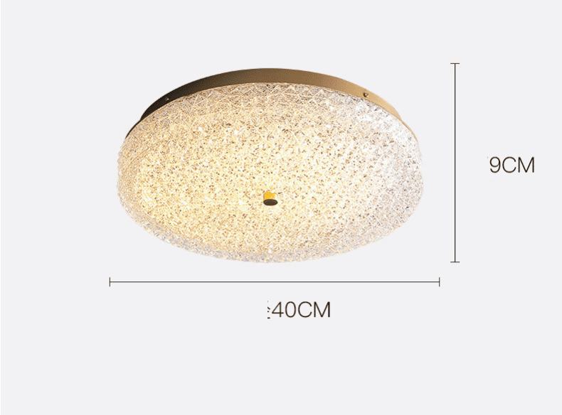 Đèn ốp trần phòng ngủ bằng đồng pha lê MC6102-SQ 14