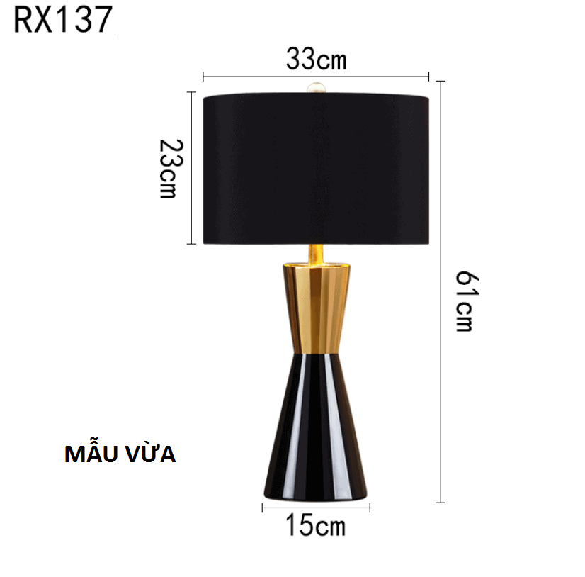 Đèn bàn gốm sứ sang trong phong cách Châu Âu RX137 15