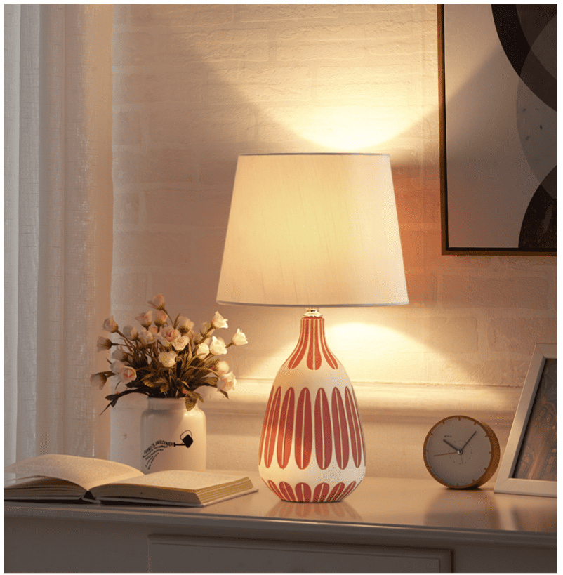 Đèn để bàn phòng ngủ bằng gốm sứ sáng tạo RX148F