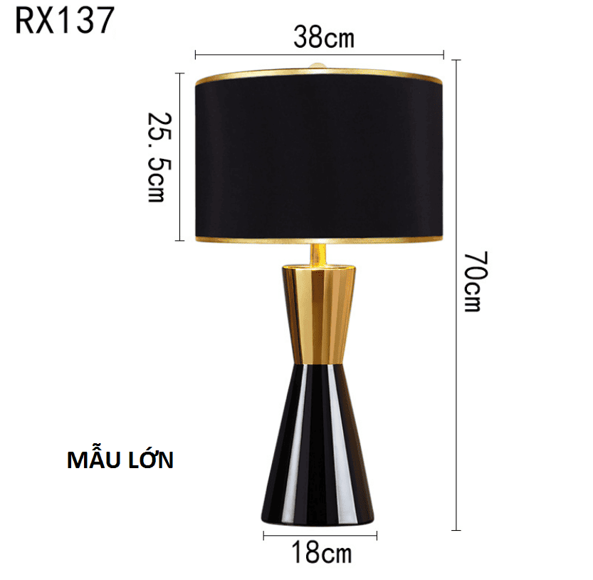 Đèn bàn gốm sứ sang trong phong cách Châu Âu RX137 19