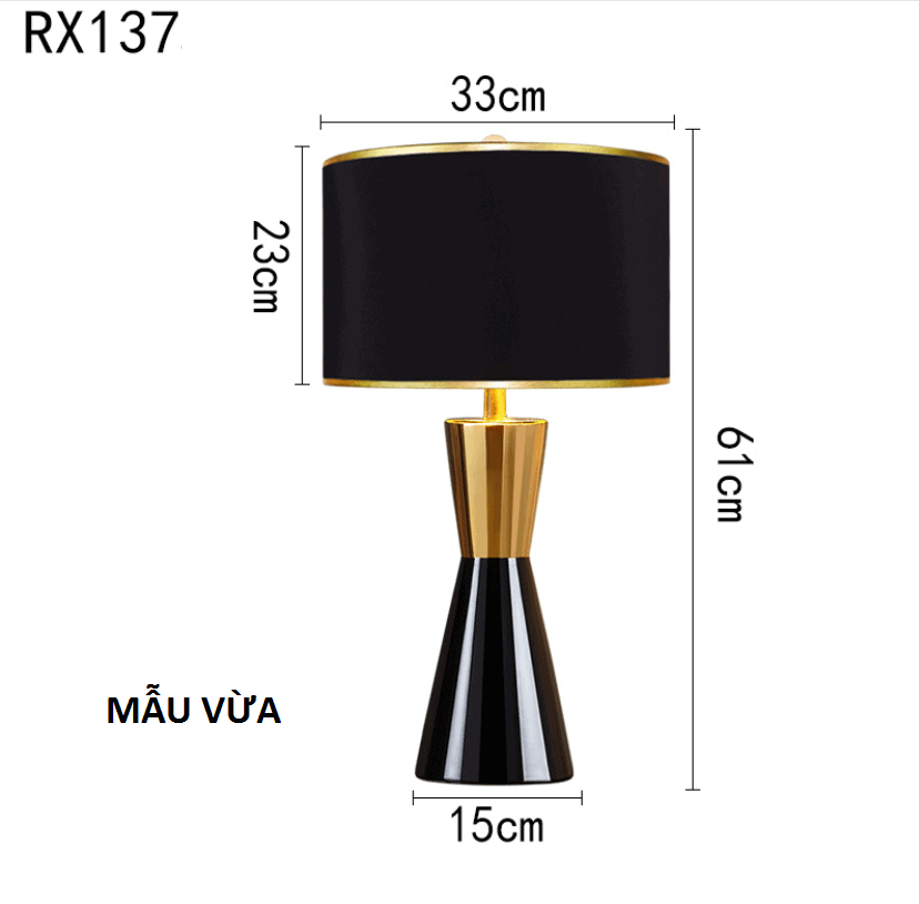 Đèn bàn gốm sứ sang trong phong cách Châu Âu RX137 14