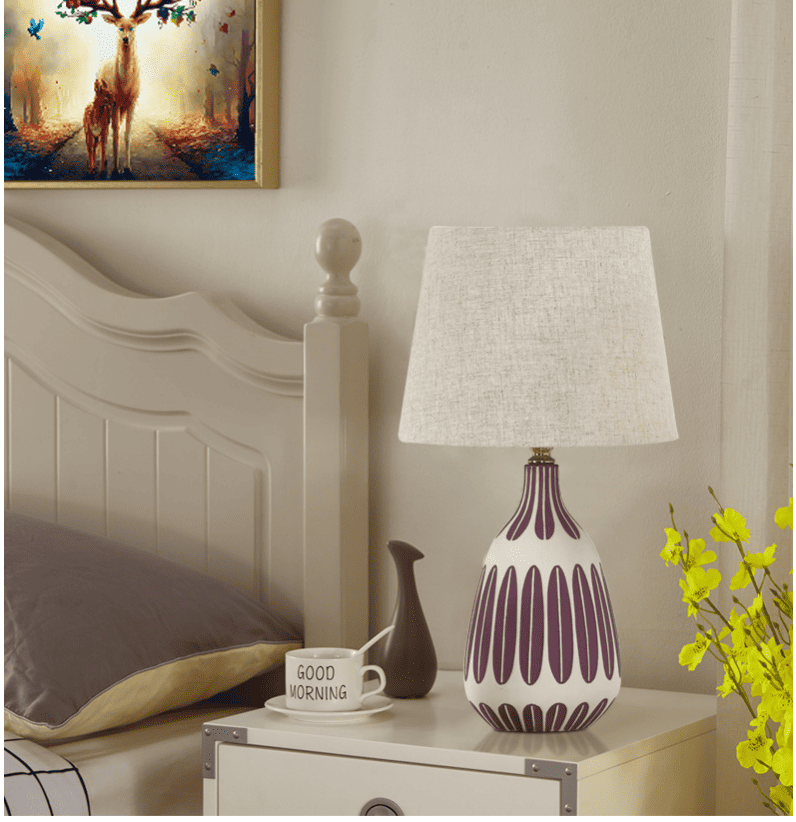 Đèn để bàn phòng ngủ bằng gốm sứ sáng tạo RX148D