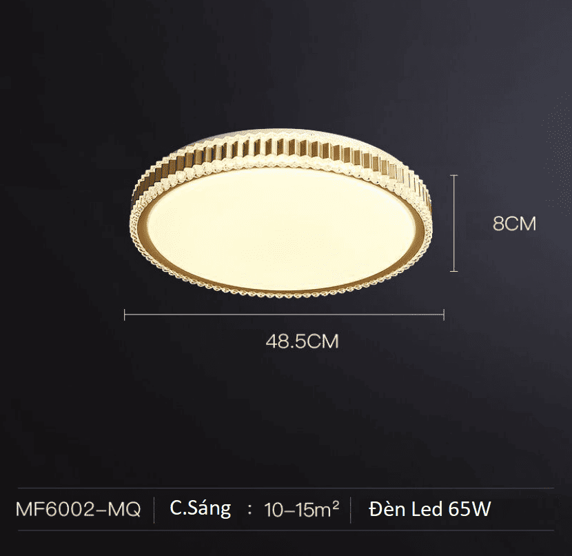 Đèn ốp trần trang trí màu đồng giả pha lê MC6002 5