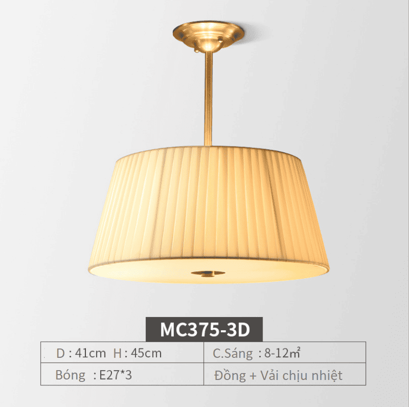 Đèn thả trần bằng đồng nhà hàng khách sạn MC375-3D 7