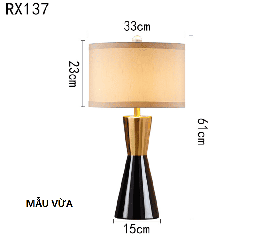 Đèn bàn gốm sứ sang trong phong cách Châu Âu RX137 16