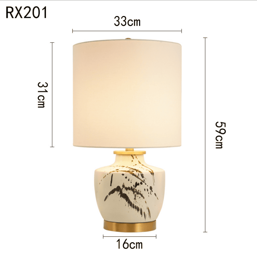 Đèn để bàn họa tiết tranh nghệ thuật RX201 6