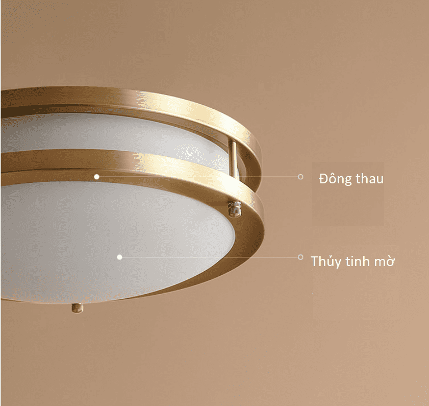 Đèn ốp trần phòng ngủ bằng đồng cổ điển MC592-SQ 9