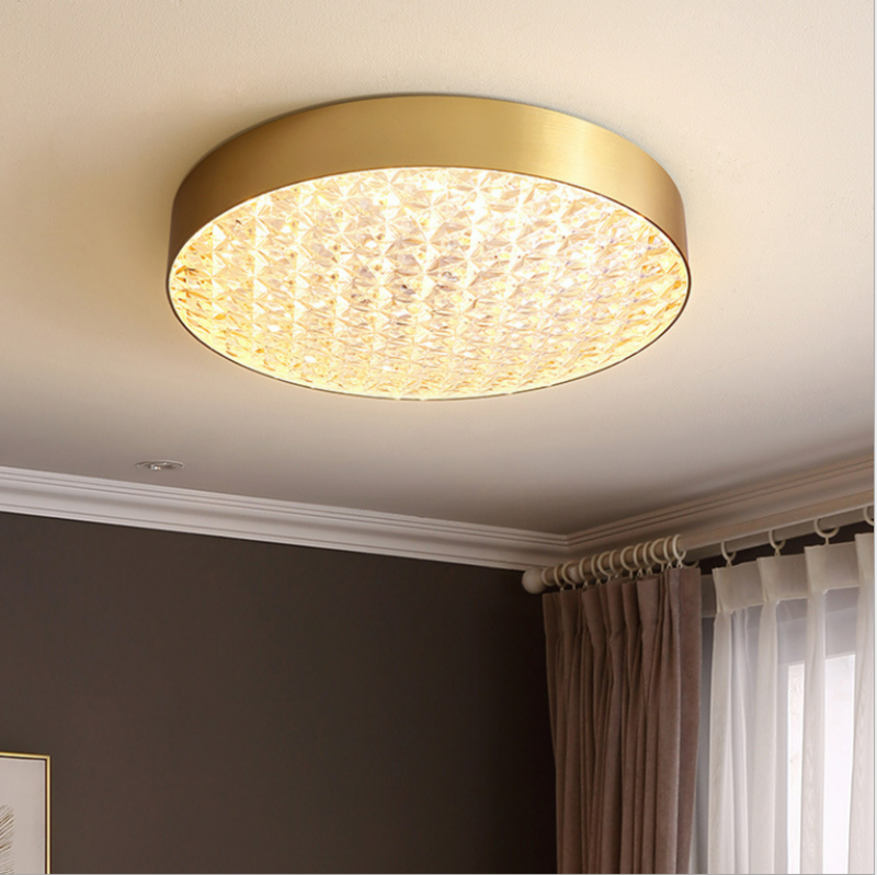 Đèn ốp trần ban công màu đồng giả pha lê MF6010-SQ 1