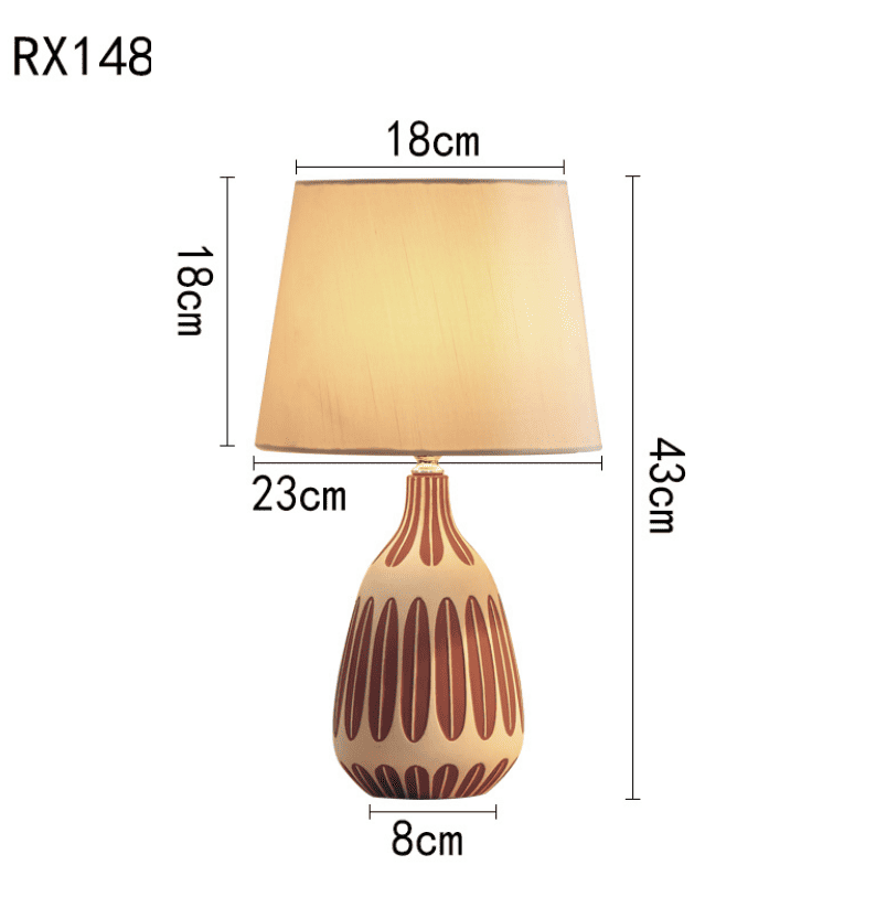 Đèn để bàn phòng ngủ bằng gốm sứ sáng tạo RX148J