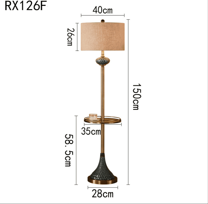 Đèn sàn kết hợp bàn cà phê phong cách Bắc Âu RX126F 13