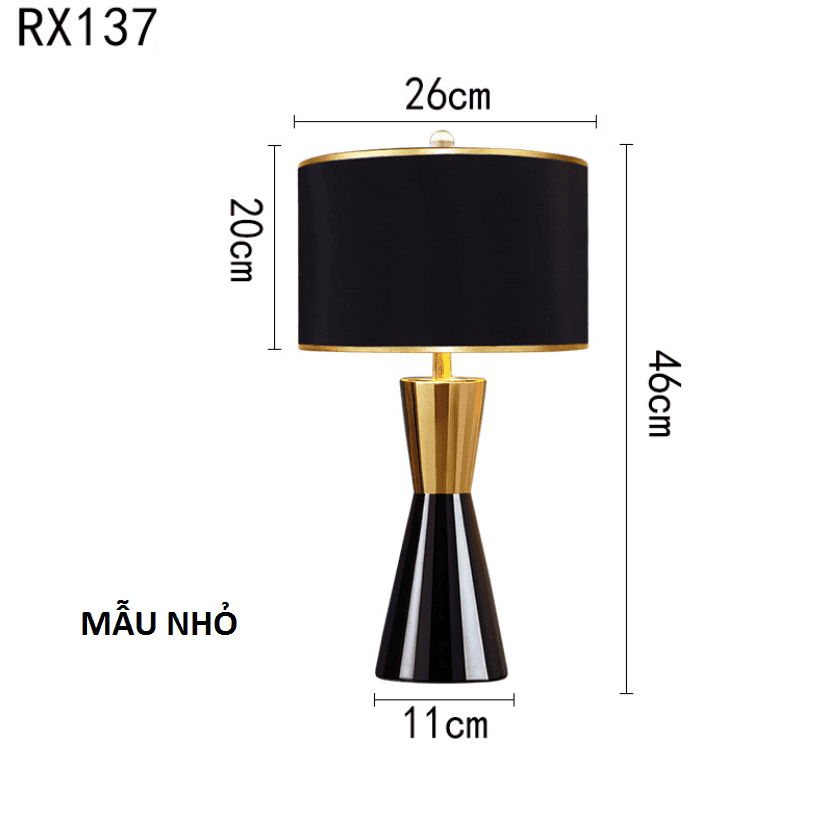 Đèn bàn gốm sứ sang trong phong cách Châu Âu RX137 10