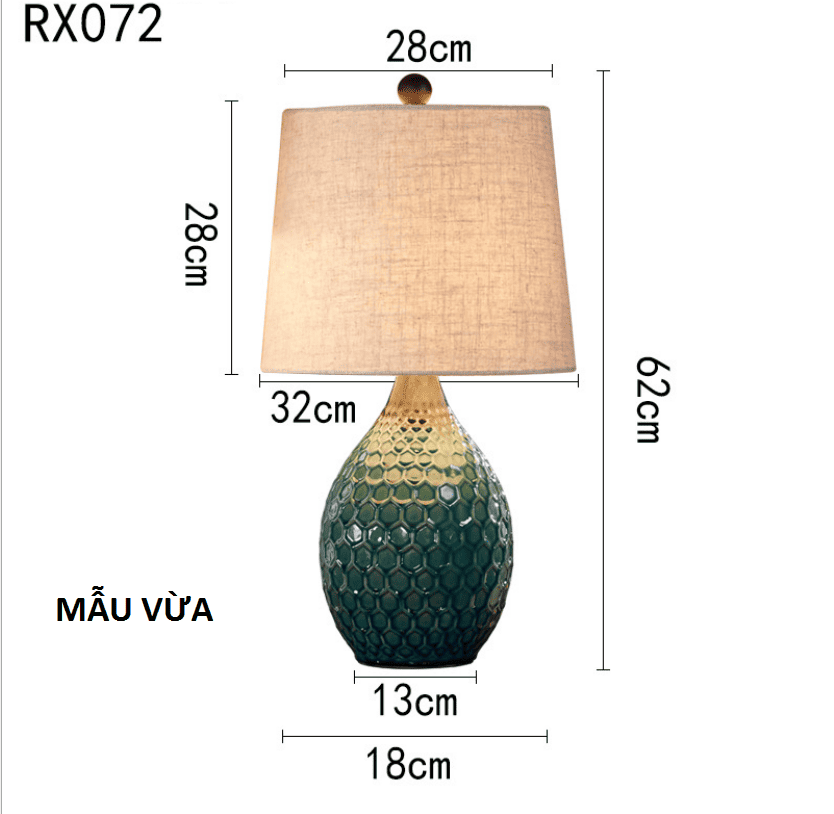 Đèn bàn bằng gốm sứ phong cách Mỹ RX072 10