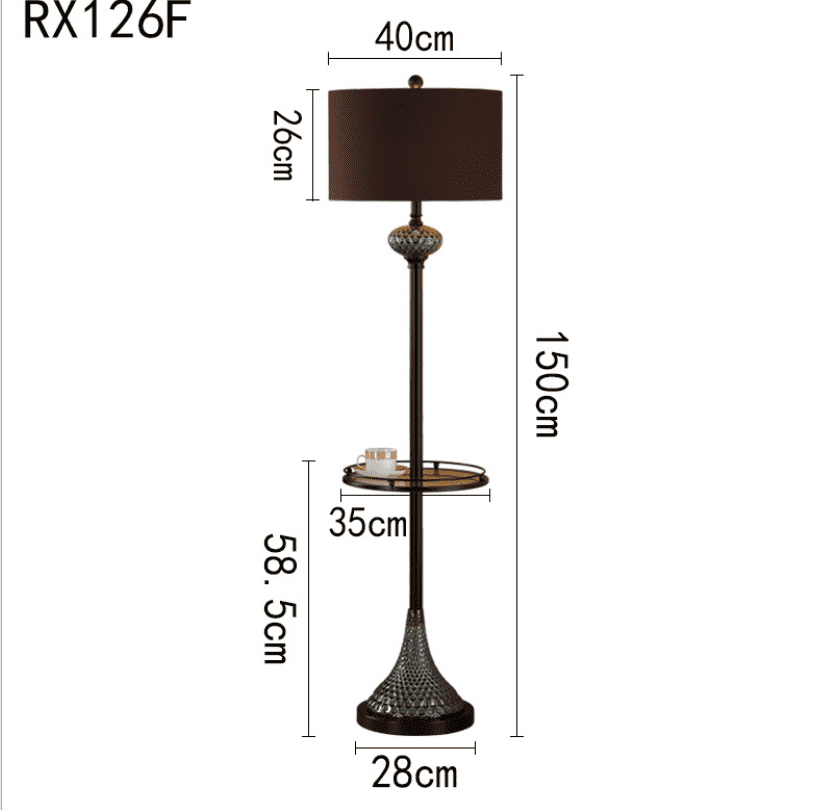 Đèn sàn kết hợp bàn cà phê phong cách Bắc Âu RX126F 12