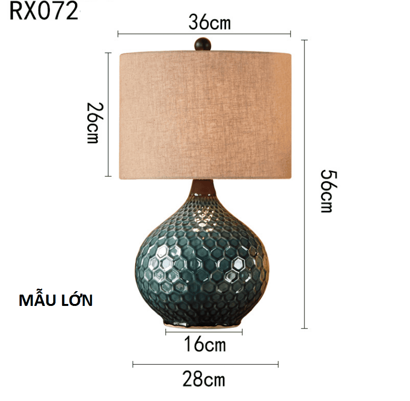 Đèn bàn bằng gốm sứ phong cách Mỹ RX072 11