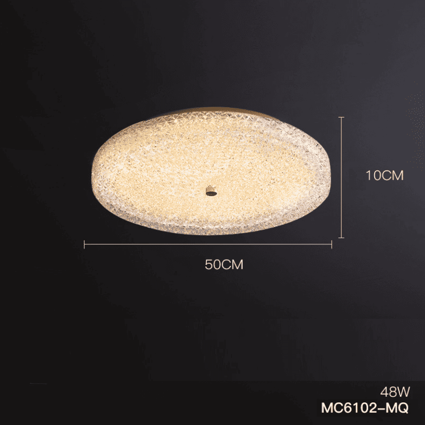 Đèn ốp trần phòng ngủ bằng đồng pha lê MC6102-SQ 9