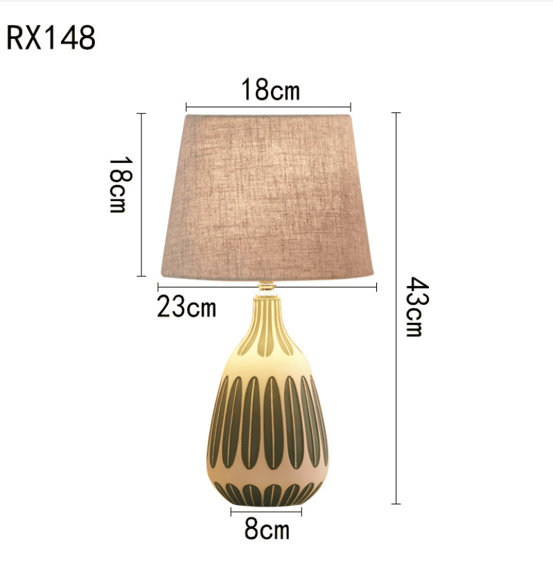 Đèn để bàn phòng ngủ bằng gốm sứ sáng tạo RX148N