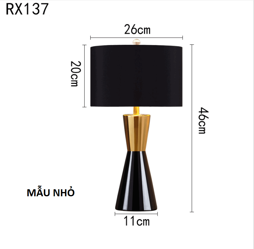 Đèn bàn gốm sứ sang trong phong cách Châu Âu RX137 11