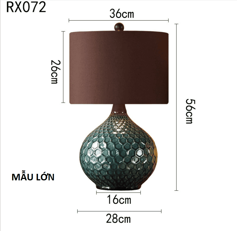 Đèn bàn bằng gốm sứ phong cách Mỹ RX072 9