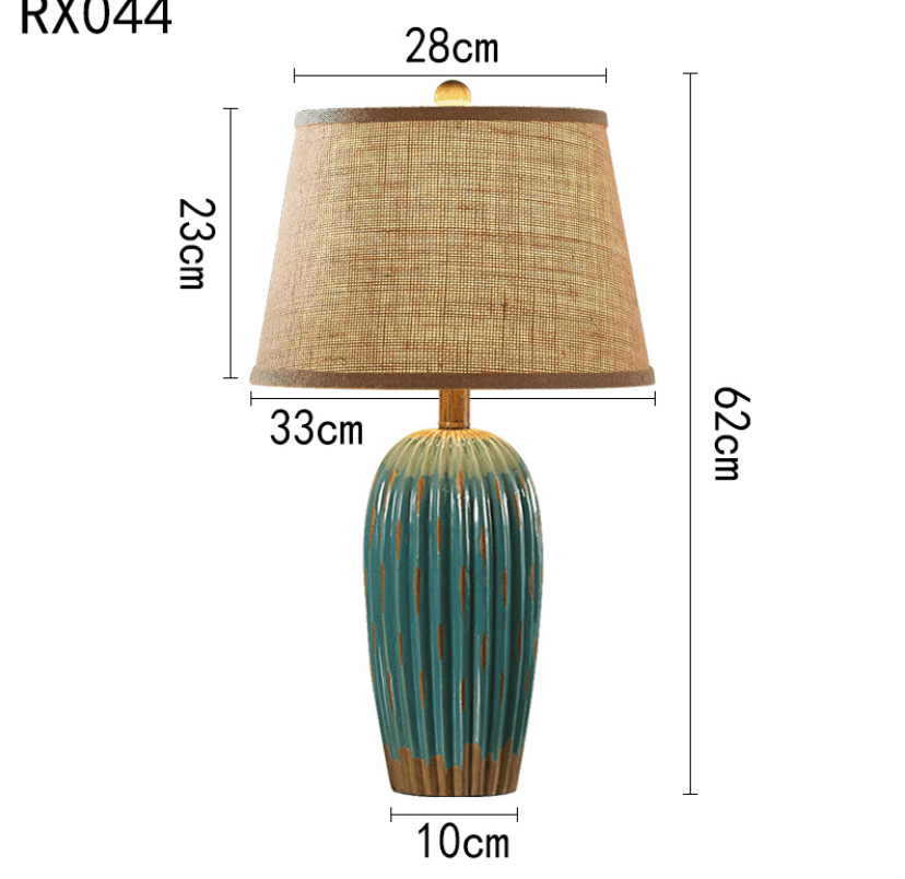 Đèn để bàn đầu giường cao cổ điển kiểu Mỹ RX044 15