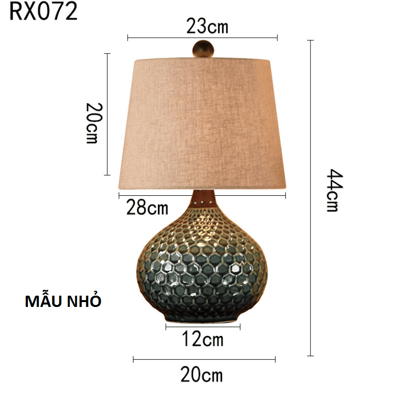 Đèn bàn bằng gốm sứ phong cách Mỹ RX072 12