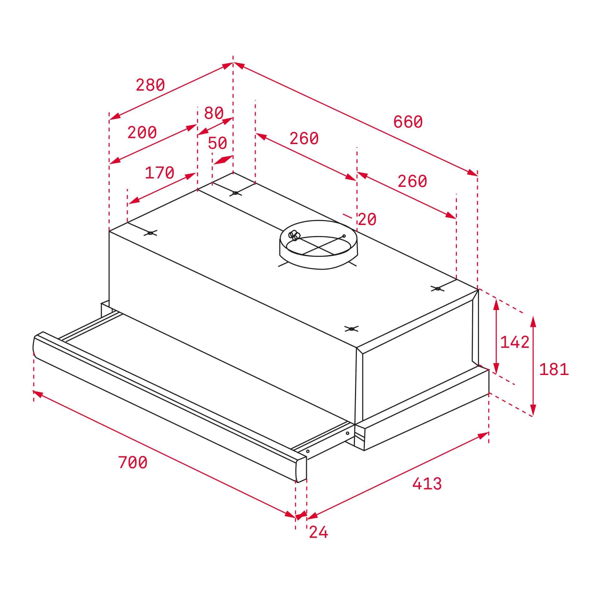 Máy hút mùi âm tủ kéo rút Teka TL 7420 3