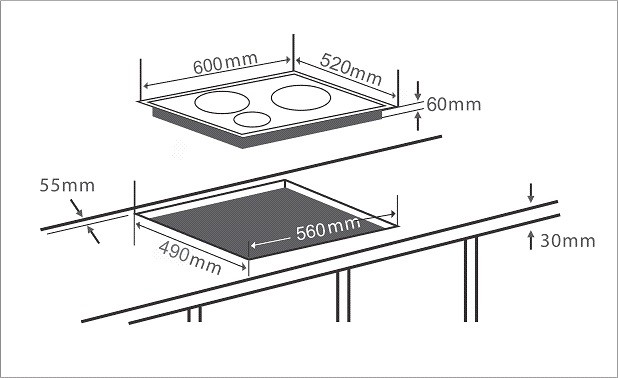 Bếp điện từ 3 vùng nấu Chef's EH-IH535 3