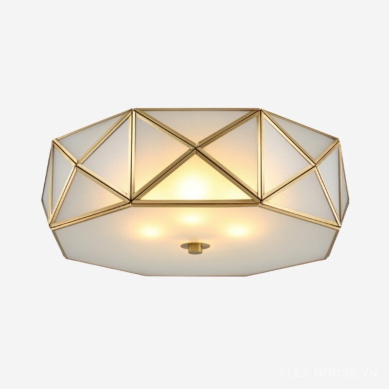 Đèn ốp trần bằng đồng pha lê cao cấp MC702