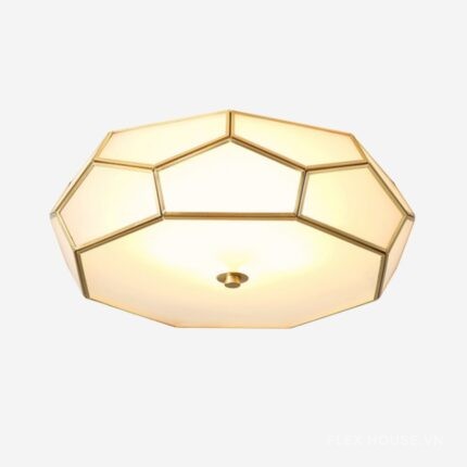 Đèn ốp trần bằng đồng pha lê Châu Âu MC567
