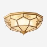 Đèn ốp trần phòng khách bằng đồng pha lê MC127