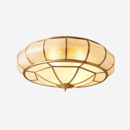 Đèn ốp trần phòng khách bằng đồng pha lê MC271