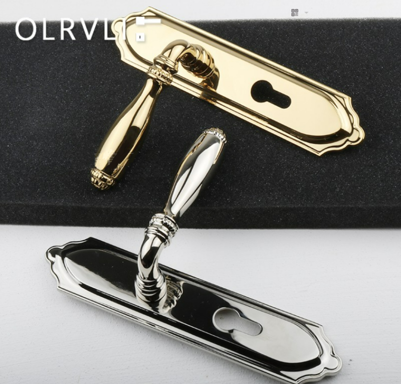 Khóa cửa phòng đồng bóng hai màu Italia OVLI 0354 5