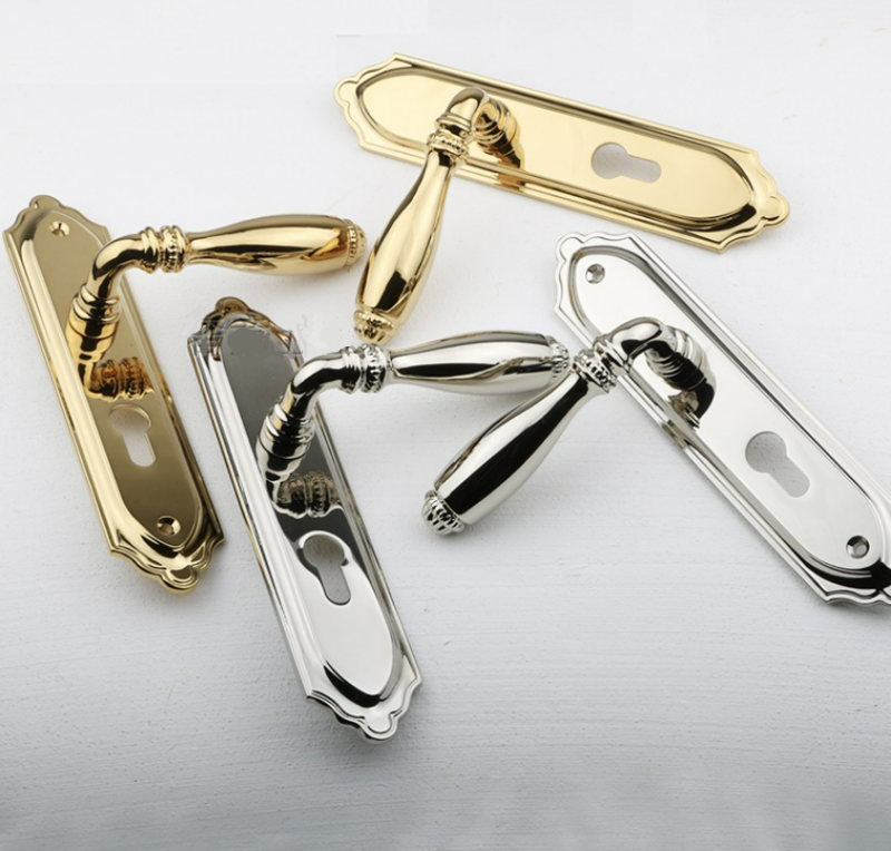 Khóa cửa phòng đồng bóng hai màu Italia OVLI 0354