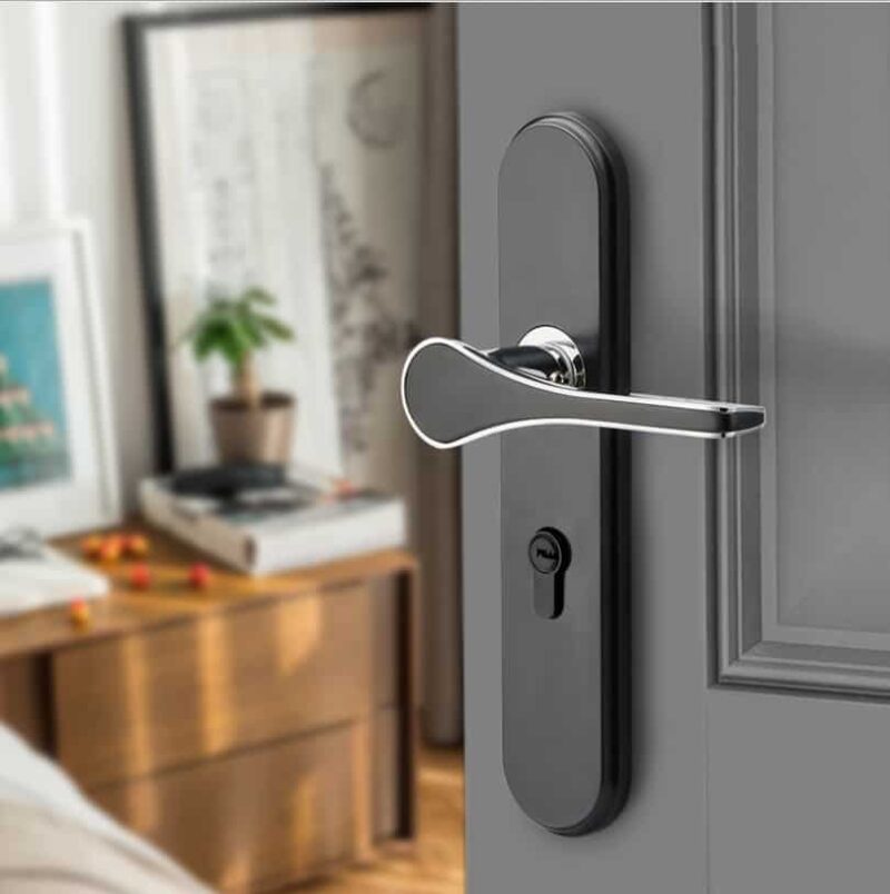 Bộ khoá cửa gỗ phòng tắm tay gạt hợp kim A688-230