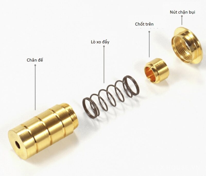 Nút chắn bụi tự động bằng đồng DFL-CB 3