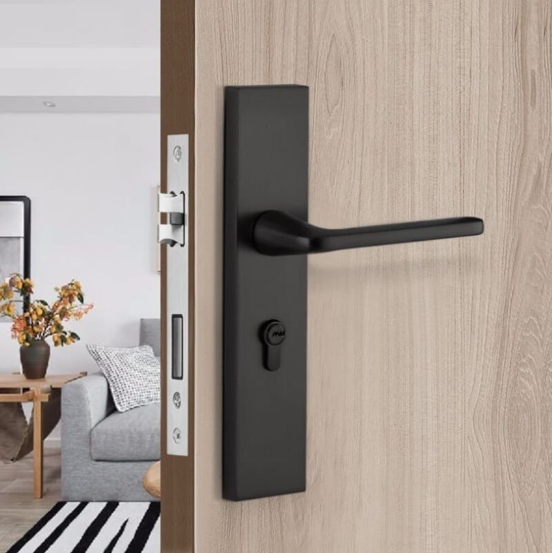 Bộ khoá cửa gỗ phòng ngủ tay gạt hợp kim A689-218 5