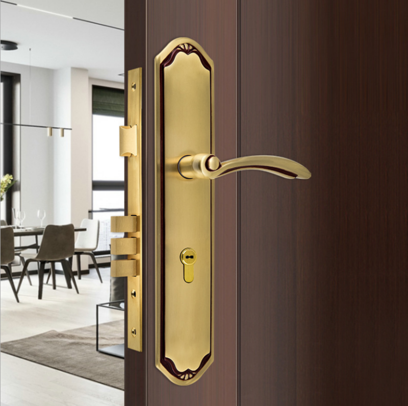 Khóa cửa thông phòng cổ điển bằng đồng T85-M6050