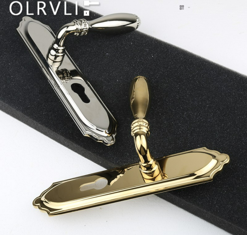 Khóa cửa phòng đồng bóng hai màu Italia OVLI 0354 4