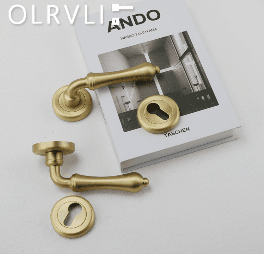 Khóa cửa phòng Italy olrvli đồng vàng mờ OVLI 006-6 6