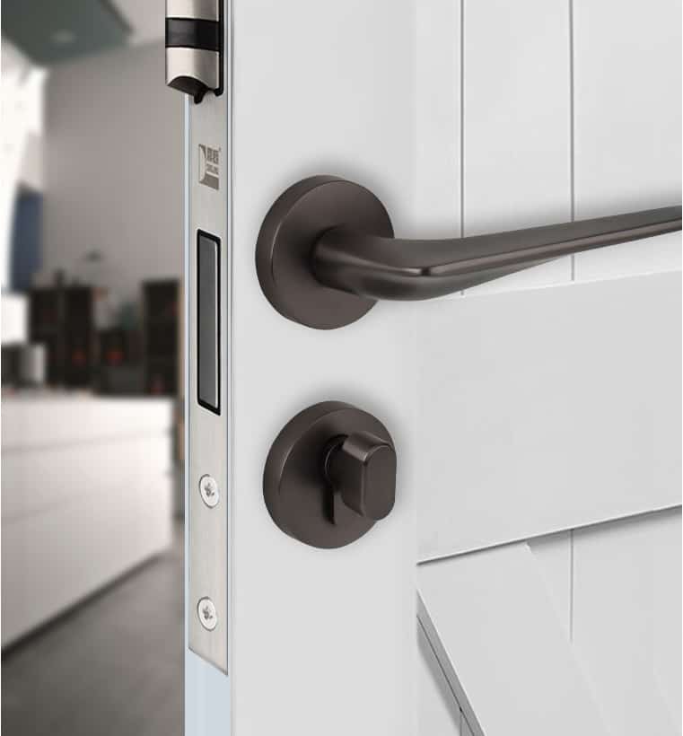 Khoá cửa gỗ một đầu khóa tay gặt hợp kim DFL-1001 13