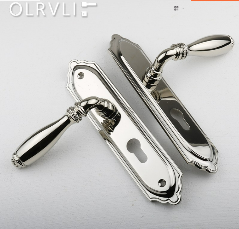 Khóa cửa phòng đồng bóng hai màu Italia OVLI 0354 2