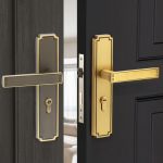 Khóa cửa phòng bằng đồng màu đen C688
