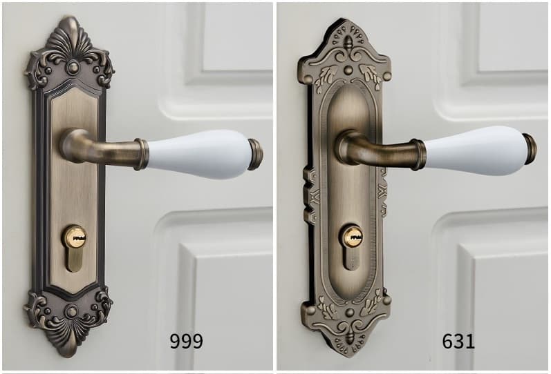 Ổ khóa cửa phòng cổ điển bằng gốm sứ INN58-999 7